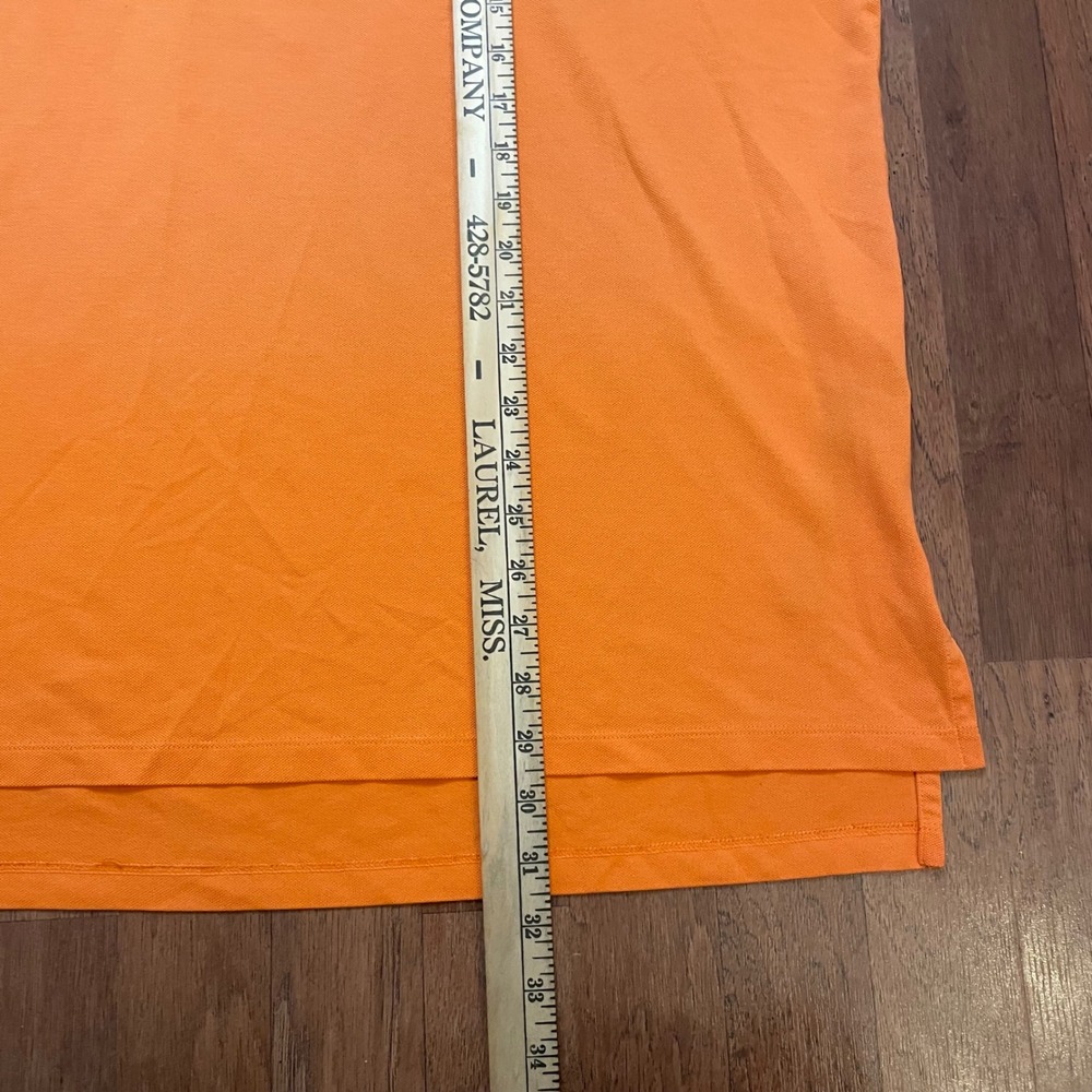 RLX Ralph Lauren Mens Orange Performance Pique Polo Shirt XL 1917 Crest Logo - Picture 6 of 7